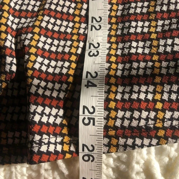 𝅺Adrianna Papell brown/yellow long sleeve blouse L - Picture 11 of 13